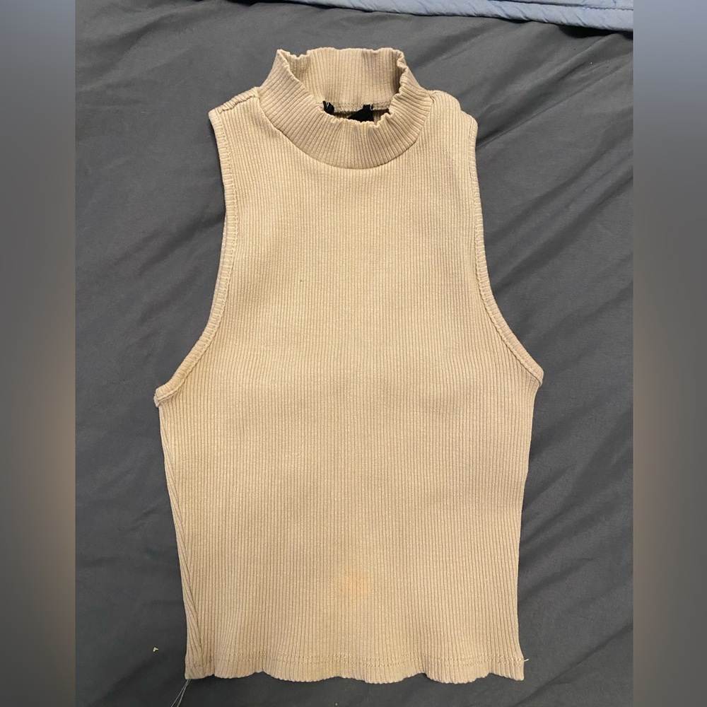 Tan turtle neck tank